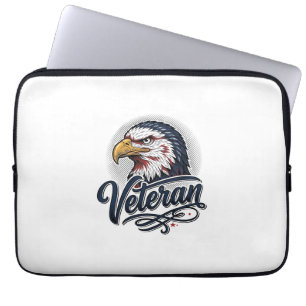 Capa Para Notebook Camisa Patriótica Veterana Águia Vintage Design_1