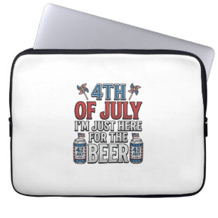 Capa Para Notebook Camisa Patriótica Vintage Cerveja 4 de Julho_1