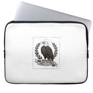 Capa Para Notebook Camisa Patriótica Vintage Eagle Terra dos Livres D