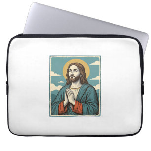 Capa Para Notebook Camisa Religiosa do Salvador Orando Vintage Design