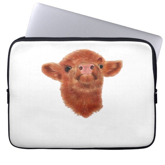 Capa Para Notebook Camisa T Sobredimensionada Vaca Highland (Frente)