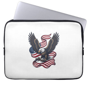 Capa Para Notebook Camisa Vetorial Águia Patriótica Vintage (2)_1