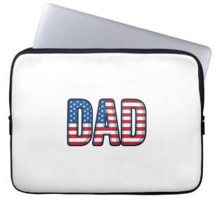 Capa Para Notebook Camisa Vetorial do Papai Patriota Design_1