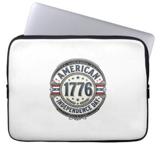 Capa Para Notebook Camisa Vintage 1776 Dia da Independência Americana