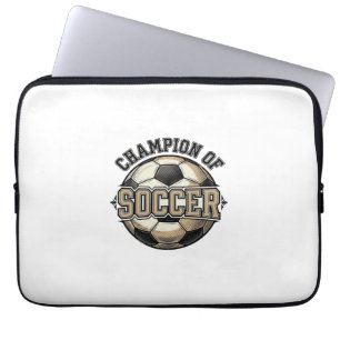 Capa Para Notebook Camisa Vintage Campeão de Design de Bola de Futebo