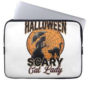 Capa Para Notebook Camisa Vintage de Bruxa do Halloween da Senhora Ga