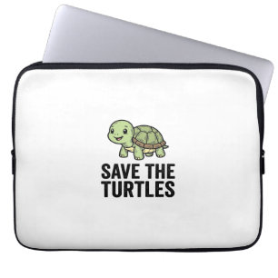 Capa Para Notebook Camisa Vintage de Conservação de Tartarugas Salve