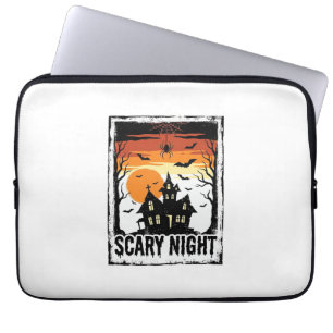 Capa Para Notebook Camisa Vintage de Halloween Casa Assombrada Noite