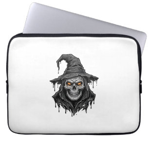 Capa Para Notebook Camisa Vintage de Halloween com Chapéu de Bruxa e