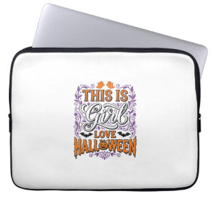 Capa Para Notebook Camisa Vintage Fofo de Halloween de Amor de Menina