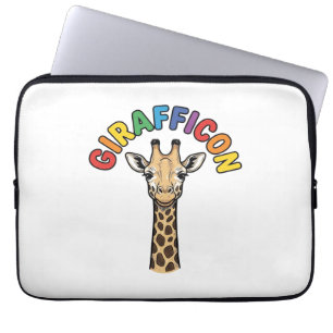 Capa Para Notebook Camisa Vintage Girafa Ícone Design de Animal Fofo_