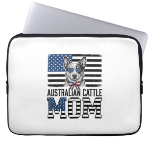Capa Para Notebook Camisa Vintage Patriótica Mãe do Australian Cattle