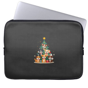 Capa Para Notebook Camiseta Árvore de Natal Cachorro Natal Cachorro X