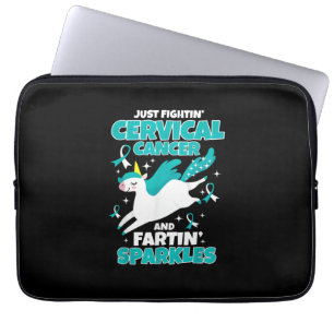 Capa Para Notebook Camiseta Cervical Cancer Funny Unicorn Farting Spa