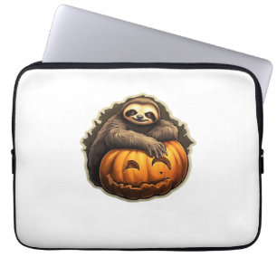 Capa Para Notebook Camiseta Clássica tema preguiça halloween