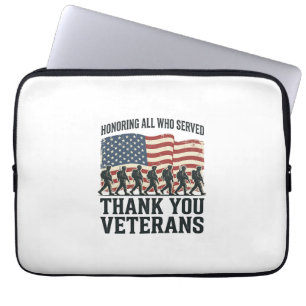 Capa Para Notebook Camiseta de Bandeira Militar Patriótica Obrigado V