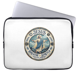 Capa Para Notebook Camiseta de Bem-Estar do Movimento Suave de Jesus