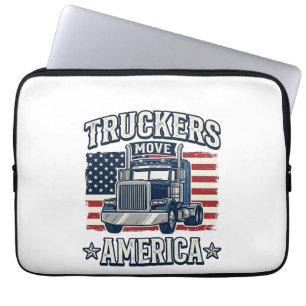 Capa Para Notebook Camiseta de caminhoneiros vintage Truckers Move Am