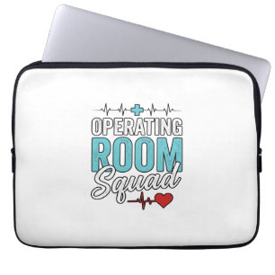 Capa Para Notebook Camiseta de Enfermeira Cirúrgica da Equipe de Sala