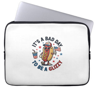 Capa Para Notebook Camiseta de Gravura Vintage de Cachorro-Quente Pat