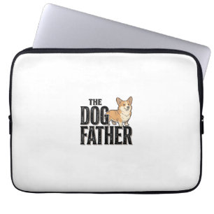 Capa Para Notebook Camiseta De Gravura Vintage Dogfather Corgi Engraç
