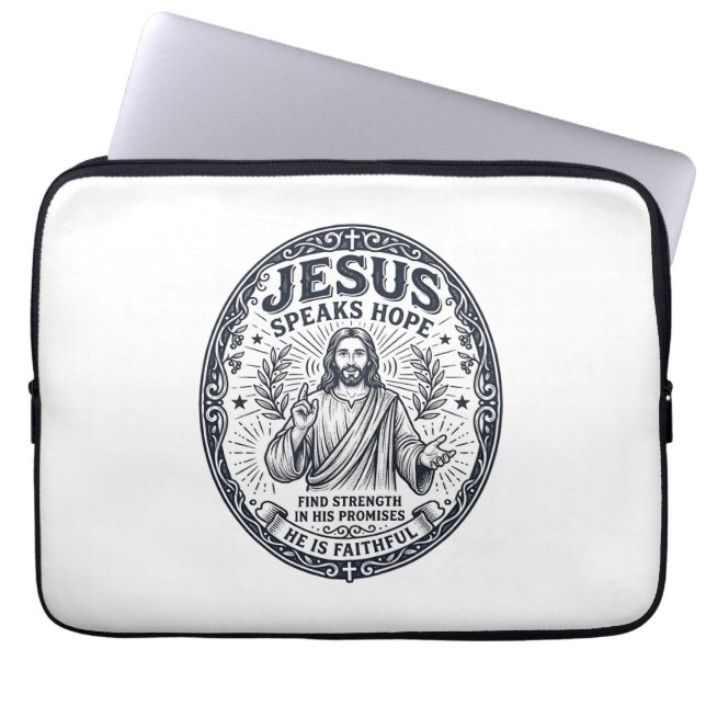 Capa Para Notebook Camiseta de Inclusão da Comunidade Surda ASL Jesus (Frente)