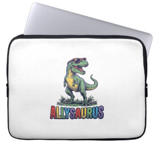 Capa Para Notebook Camiseta de óculos de sol de dinossauro retrô Ally