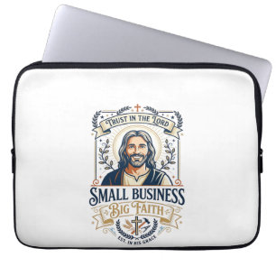 Capa Para Notebook Camiseta de Proprietário de Pequeno Negócio Jesus 