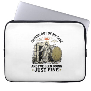 Capa Para Notebook Camiseta de Ressurreição Cristã Saindo da Minha Ca