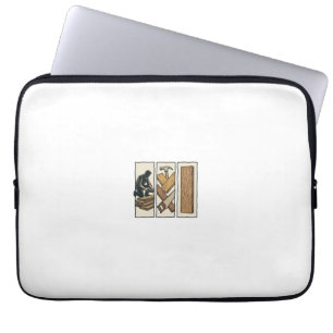 Capa Para Notebook Camiseta Desenho de Ferramentas de Marcenaria Anti