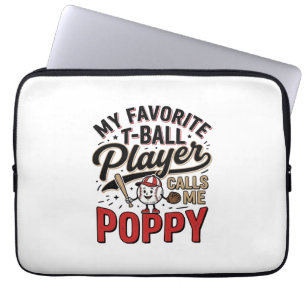 Capa Para Notebook Camiseta Desenho de Gravura Vintage T-Ball Poppy_1