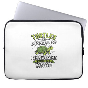 Capa Para Notebook Camiseta Divertida de Tartaruga Vintage é Incrível