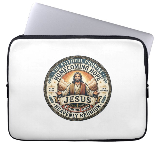 Capa Para Notebook Camiseta Esposa Militar de Jesus Esperando Marido  (Frente)