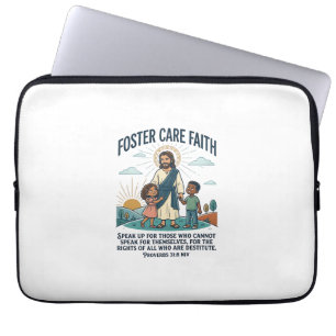 Capa Para Notebook Camiseta Gráfica de Adoção de Jesus Cuidados Crist