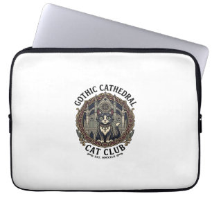 Capa Para Notebook Camiseta Gráfica de Arte Gótica Catedral Gato - Gó