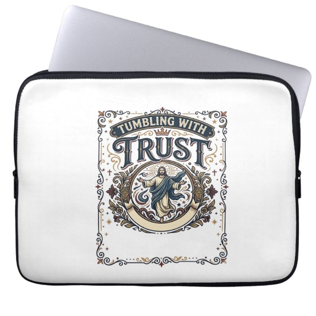 Capa Para Notebook Camiseta Gráfica de Ginástica Jesus Cheer Arte Cri (Frente)