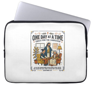 Capa Para Notebook Camiseta Gráfica Jesus Cuidando Pais Idosos Cristã