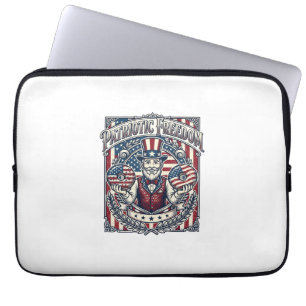 Capa Para Notebook Camiseta Gráfica Vetorial Amante de Donut Patrióti