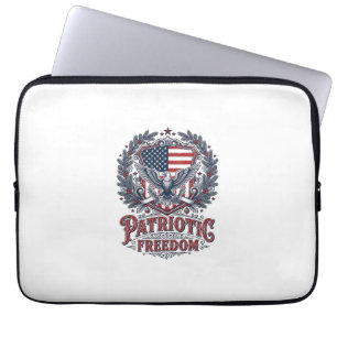 Capa Para Notebook Camiseta Gráfica Vetorial de Natal Patriótico
