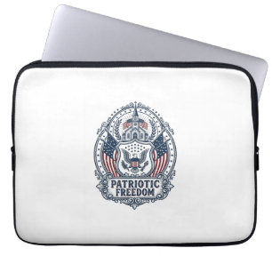 Capa Para Notebook Camiseta Gráfica Vetorial do Acampamento Patriótic