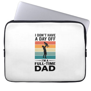 Capa Para Notebook Camiseta Gráfica Vintage de Pai em Tempo Integral 