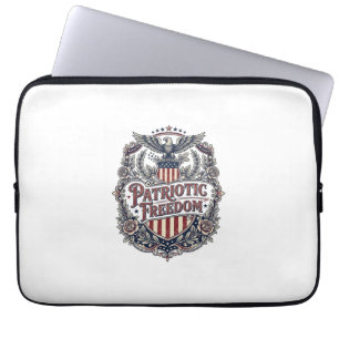 Capa Para Notebook Camiseta Gráfica Vintage Floral Patriótica