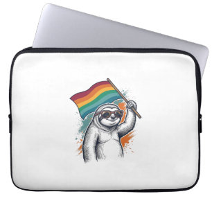 Capa Para Notebook Camiseta Orgulho Sloth Vintage Engraving Design_1