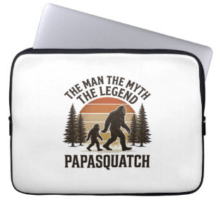 Capa Para Notebook Camiseta Papasquatch Vintage Bigfoot Pai Design_1