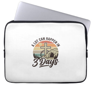 Capa Para Notebook Camiseta T Retro Cruz Caverna Páscoa Cristã 3 Dias