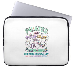 Capa Para Notebook Camiseta T-S de Pilates de Unicórnio e Poeira de F