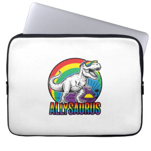 Capa Para Notebook Camiseta Vintage de Dinossauro Arco-íris Allysauru