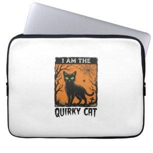 Capa Para Notebook Camiseta Vintage de Gravura de Gato Excêntrico de