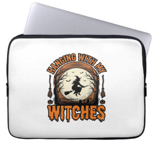 Capa Para Notebook Camiseta Vintage de Halloween com Minhas Bruxas De