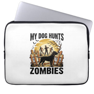Capa Para Notebook Camiseta Vintage de Halloween de Cão Caçador de Zu